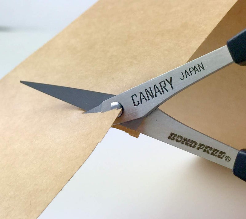 CANARY Japanese Mini Craft Scissors 4" Curved Blade [Extra Non-Stick], Small Detail Scissors for Paper Crafting, Fabric Cutting, Art Crafts, Made in JAPAN - Image 3